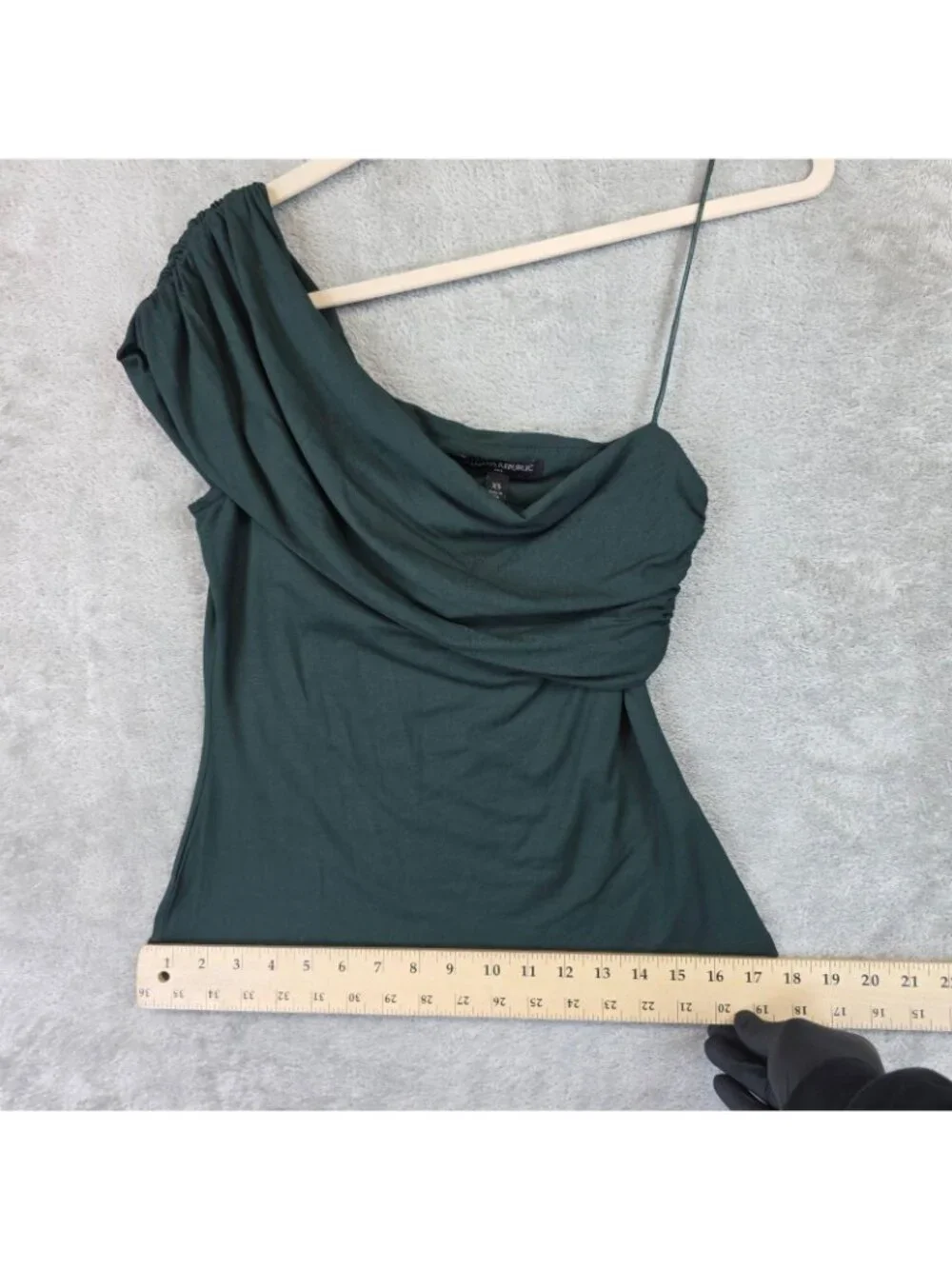 Banana Republic Tank Top Womens XS Green One Shoulder Jersey Summer Party